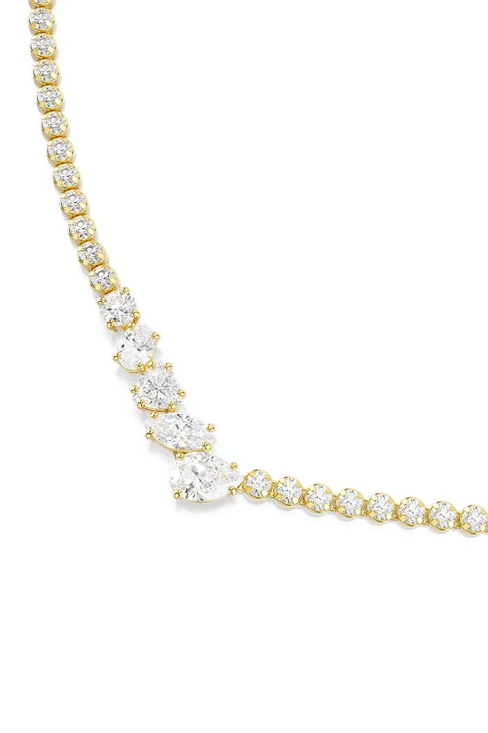 Swarovski κολιέ γυναικείο μεταλλικό ζιργκόν MESMERA 5747931 χρυσαφί AW26