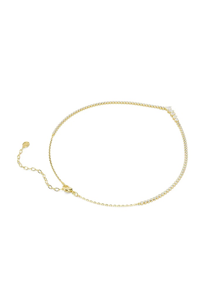Swarovski κολιέ γυναικείο μεταλλικό ζιργκόν MESMERA χρυσαφί 5747931