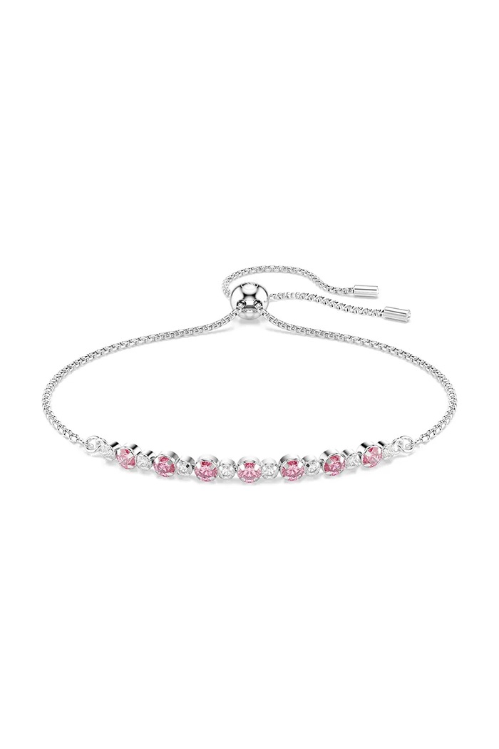 Swarovski bransoletka damska metalowa z cyrkonią MATRIX różowy 5763042