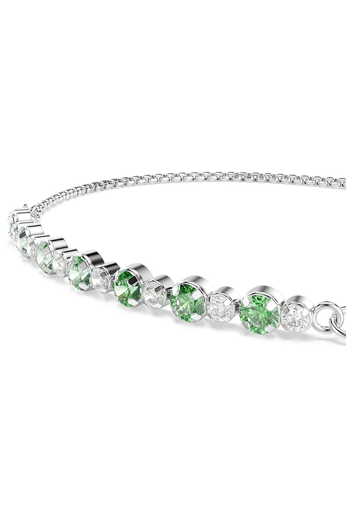 Swarovski zapestnica ženska kovinska s kubičnim cirkonijem MATRIX 5758987 zelena AW26