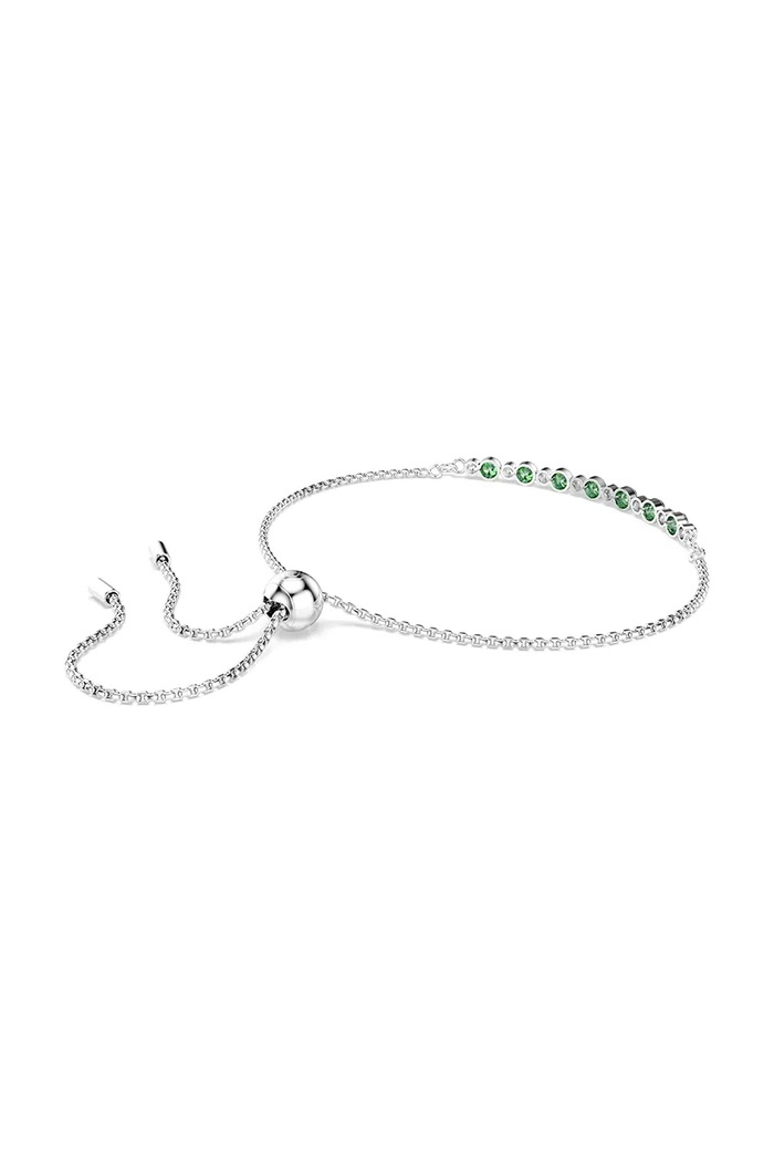 Swarovski zapestnica ženska kovinska s kubičnim cirkonijem MATRIX zelena 5758987