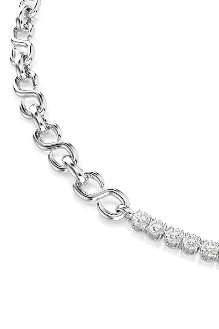 Swarovski κολιέ γυναικείο μεταλλικό ζιργκόν MATRIX 5747732 ασημί AW26