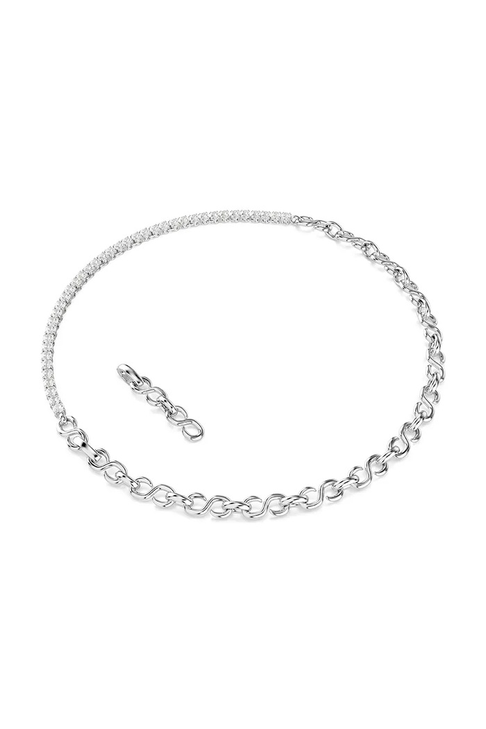 Swarovski κολιέ γυναικείο μεταλλικό ζιργκόν MATRIX ασημί 5747732