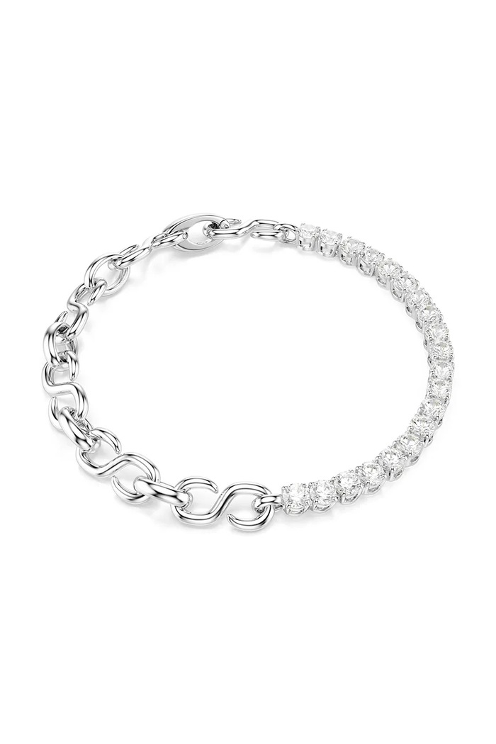 Swarovski βραχιόλι γυναικείο μεταλλικό ζιργκόν MATRIX ασημί 5753926