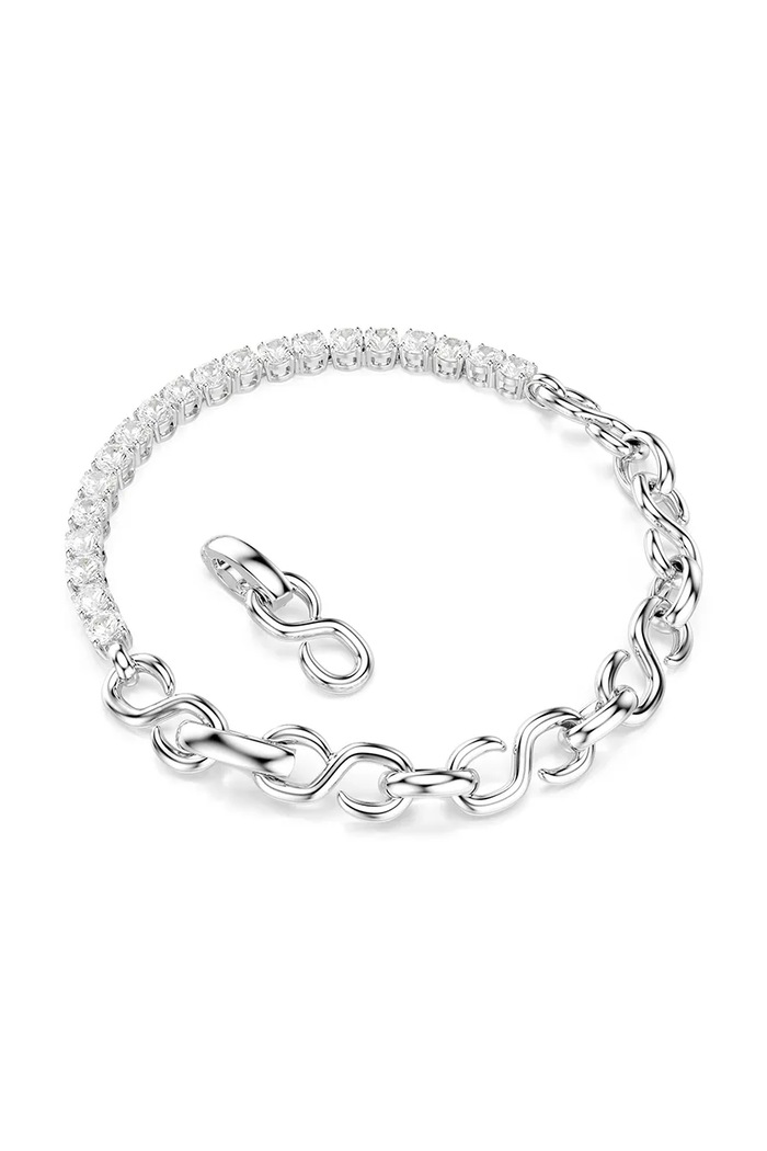 Swarovski βραχιόλι γυναικείο μεταλλικό ζιργκόν MATRIX ασημί 5753926
