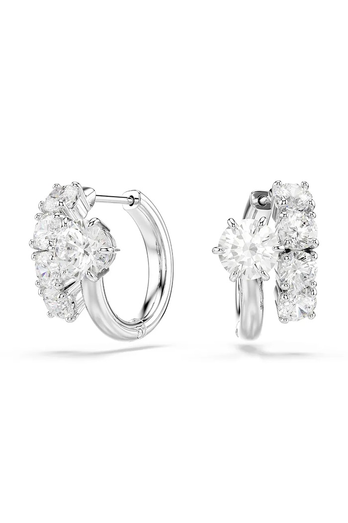 Swarovski σκουλαρίκια Γυναικεία μεταλλικά ζιργκόν MATRIX ασημί 5753572
