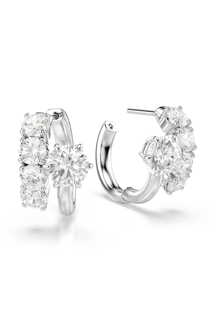 Swarovski σκουλαρίκια Γυναικεία μεταλλικά ζιργκόν MATRIX ασημί 5753572
