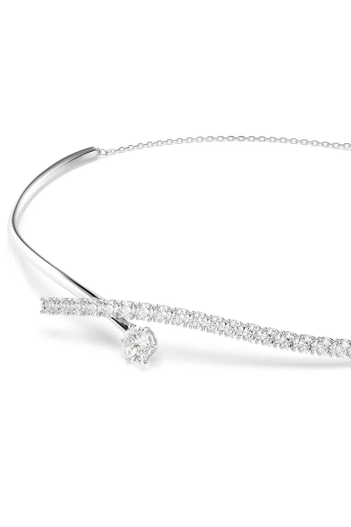 Swarovski κολιέ γυναικείο μεταλλικό ζιργκόν MATRIX 5754020 ασημί AW26