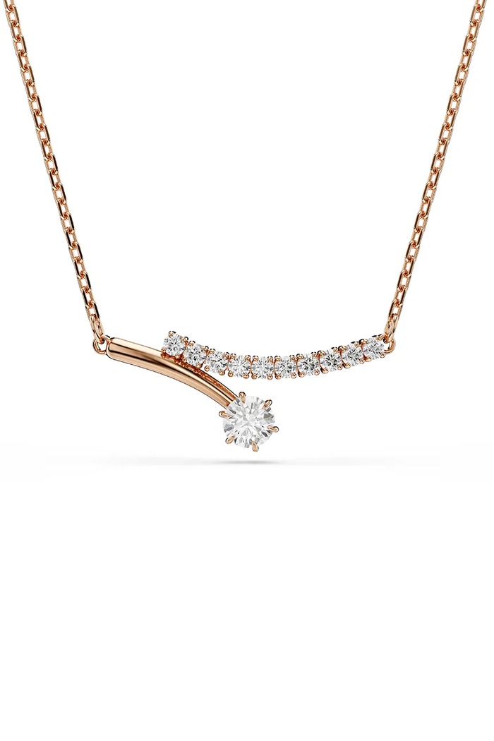 Swarovski κολιέ γυναικείο επιχρυσωμένο ζιργκόν MATRIX χρυσαφί 5763823