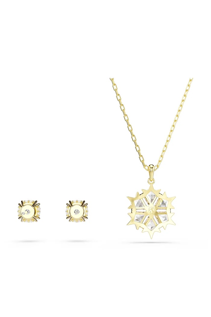 Αξεσουάρ Swarovski κολιέ και σκουλαρίκια γυναικεία επιχρυσωμένα ζιργκόν MAGIC 5758002 χρυσαφί