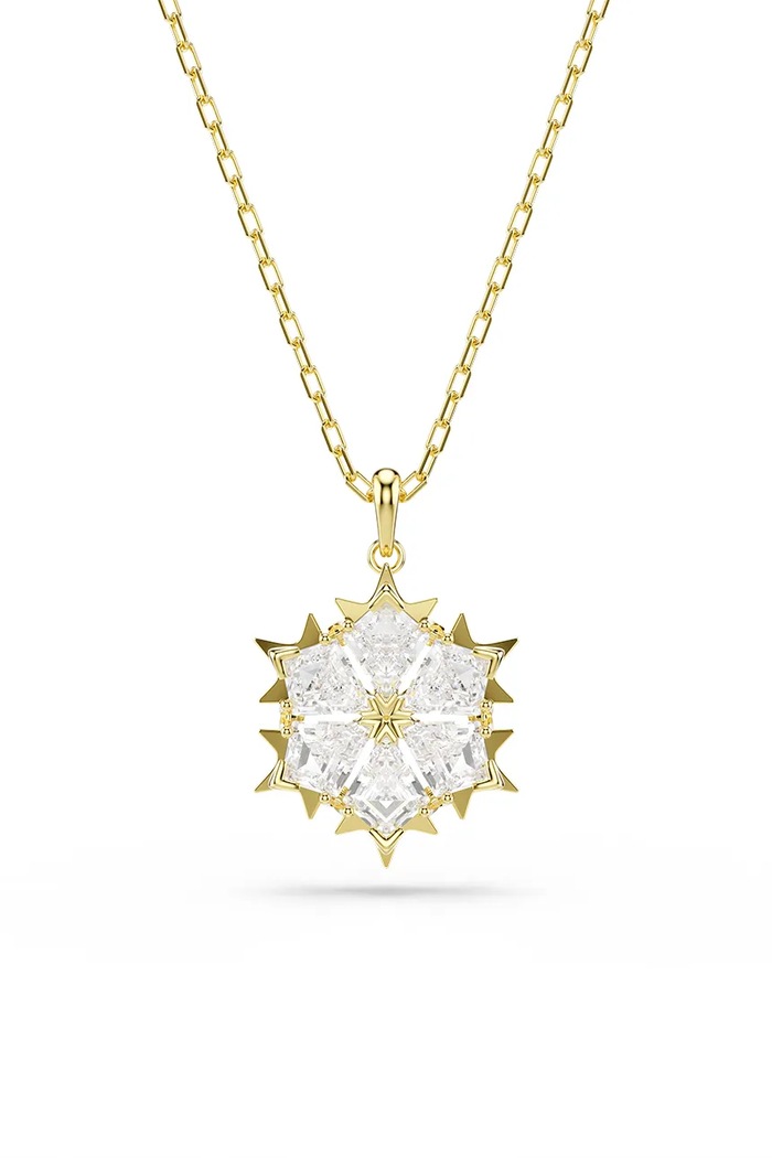 Swarovski κολιέ και σκουλαρίκια γυναικεία επιχρυσωμένα ζιργκόν MAGIC χρυσαφί 5758002