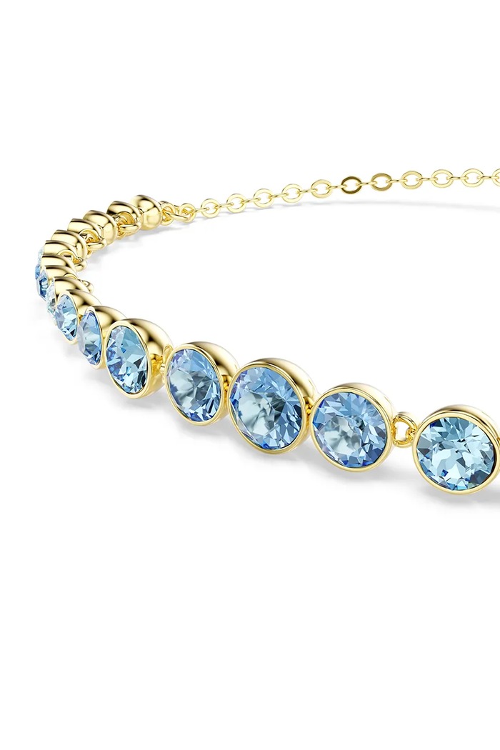 Swarovski zapestnica ženska pozlačena IMBER 5757824 modra AW26