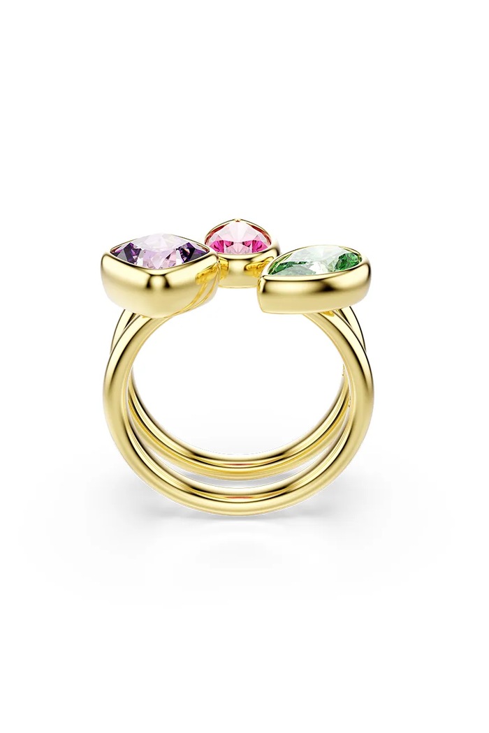 Swarovski sada prstýnků dámská pozlacená kubický zirkon IMBER 2-pack 5753278 zlatá AW26