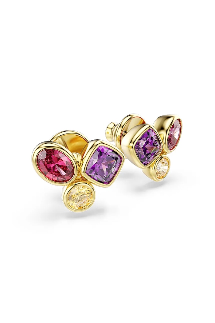 Swarovski сережки жіночі позолочені з цирконієм IMBER барвистий 5760019