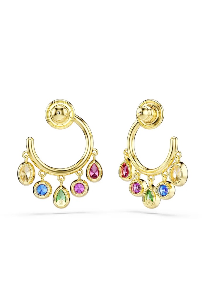 Dodatki Swarovski uhani ženski pozlačeni s kubičnim cirkonijem IMBER 5753263 zlata