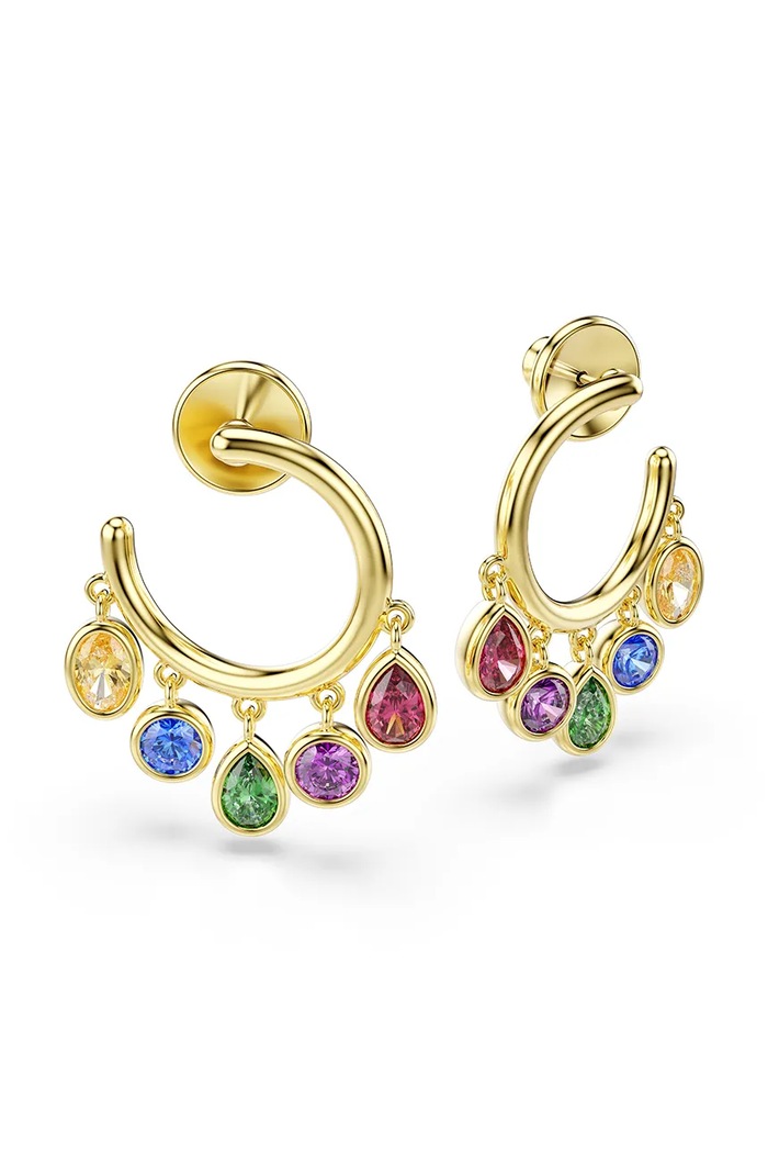 Swarovski uhani ženski pozlačeni s kubičnim cirkonijem IMBER zlata 5753263
