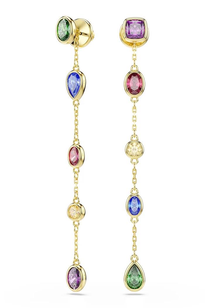 Swarovski сережки жіночі позолочені з цирконієм IMBER 5753289 барвистий AW26