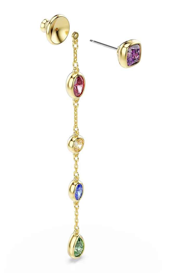 Swarovski сережки жіночі позолочені з цирконієм IMBER барвистий 5753289