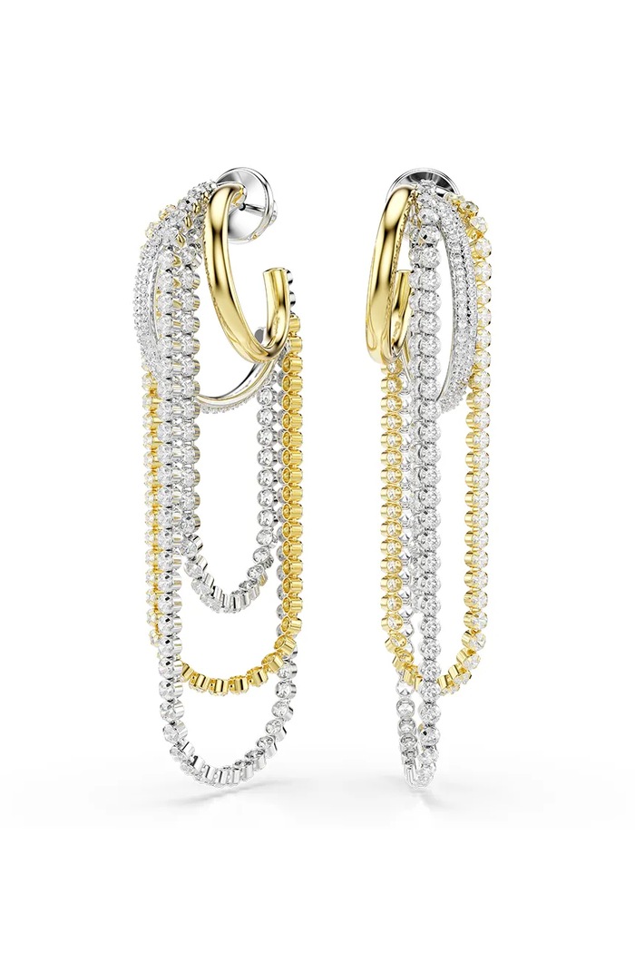 Swarovski сережки жіночі з цирконієм HYPERBOLA срібний 5749368