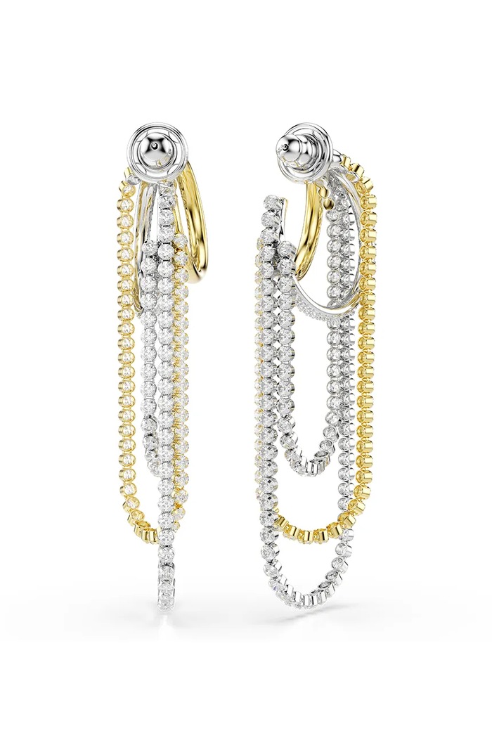 Аксесуари Swarovski сережки жіночі з цирконієм HYPERBOLA 5749368 срібний
