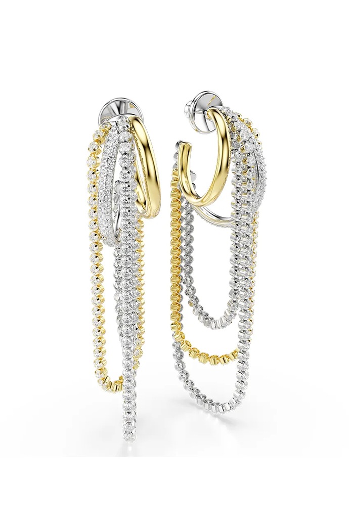 Swarovski сережки жіночі з цирконієм HYPERBOLA срібний 5749368