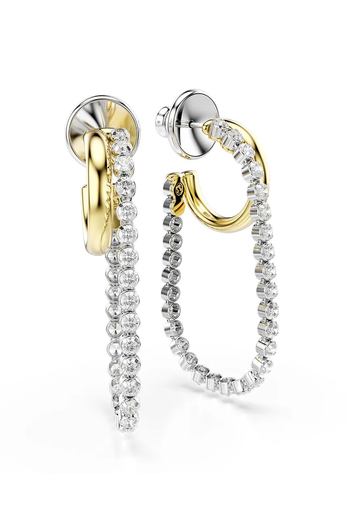 Swarovski σκουλαρίκια Γυναικεία ζιργκόν HYPERBOLA ασημί 5749366
