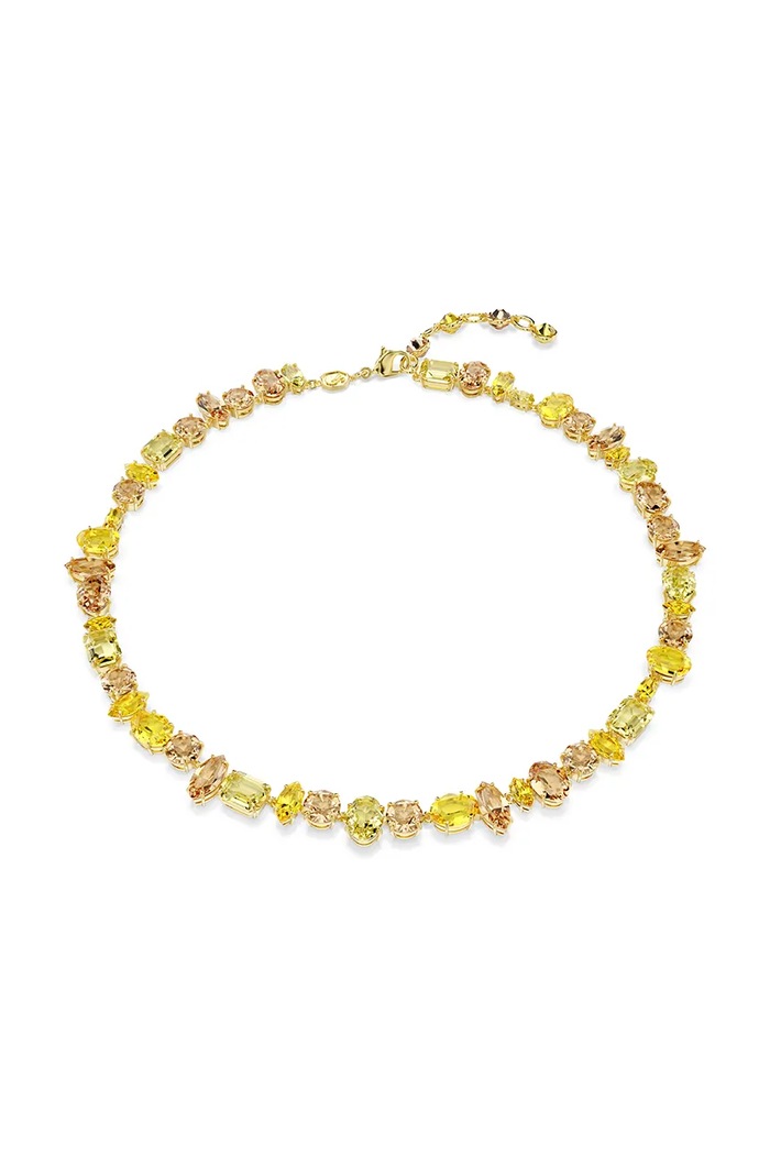 Swarovski κολιέ γυναικείο επιχρυσωμένο με κρύσταλλο Swarovski GEMA χρυσαφί 5754259