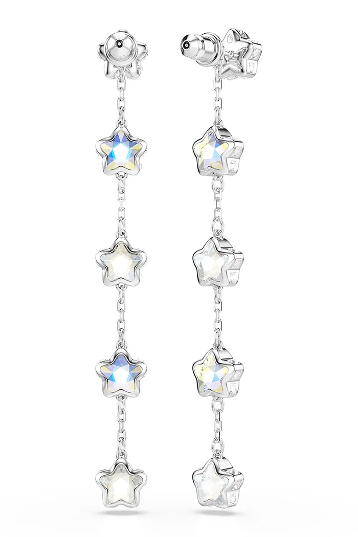 Аксесуари Swarovski сережки жіночі кристал Swarovski CHROMA 5754184 срібний