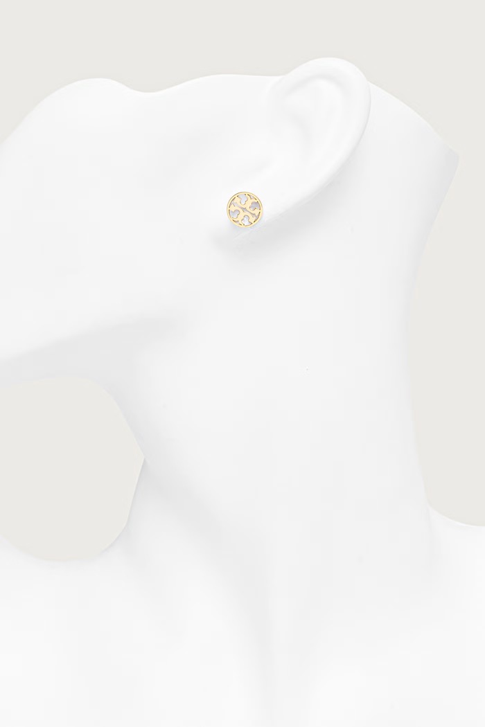 Akcesoria Tory Burch Kolczyki damskie pozłacane z masy perłowej Icon 188017 złoty