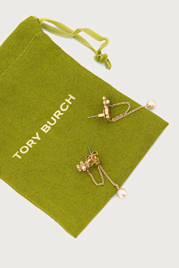 Tory Burch kolczyki damskie Moondance złoty 184439