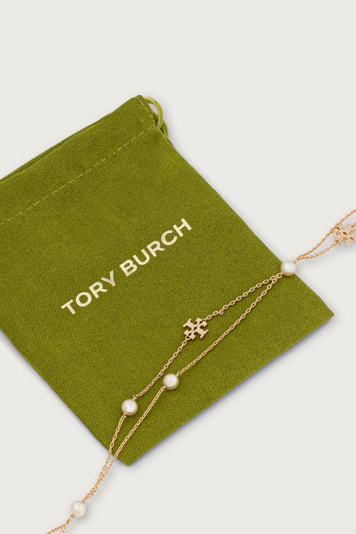 Akcesoria Tory Burch Naszyjnik damski pozłacany Moondance 184437 złoty