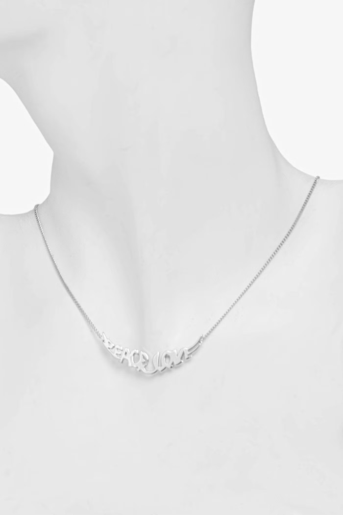 Zadig&Voltaire náhrdelník dámsky z mosadze PEACE strieborná OWJW01785