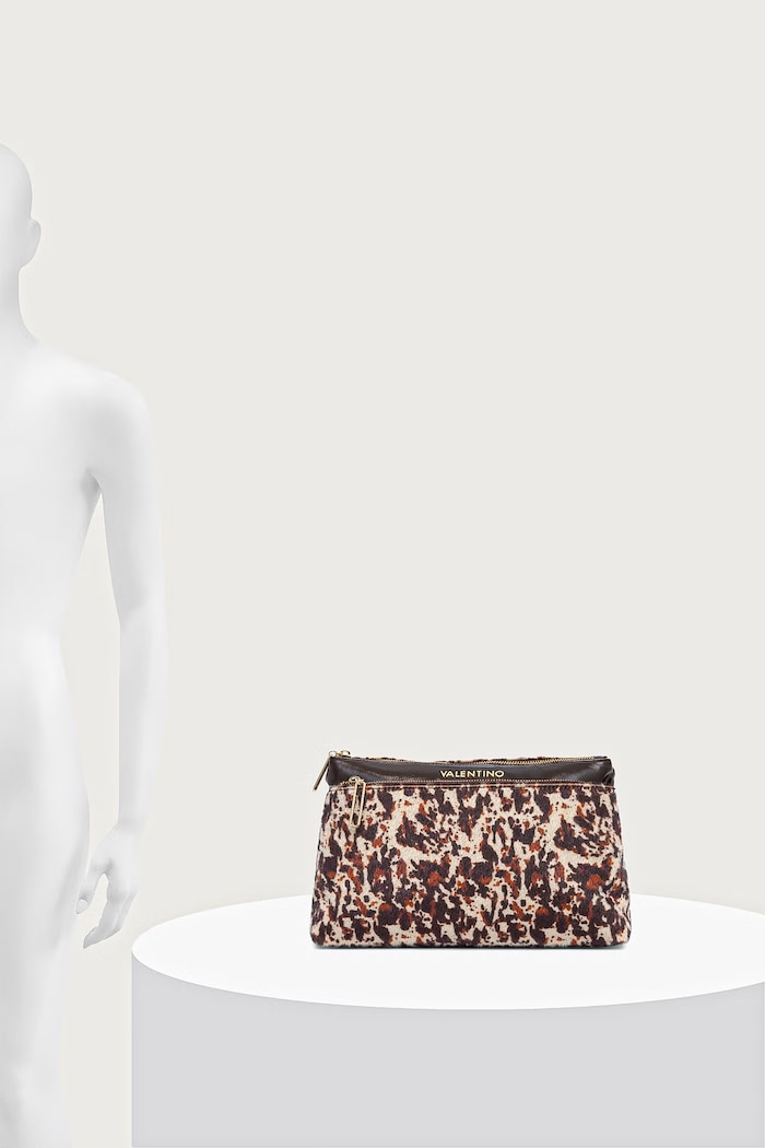 Kosmetyczka damska LINE Valentino Bags brązowy VBEAEK720