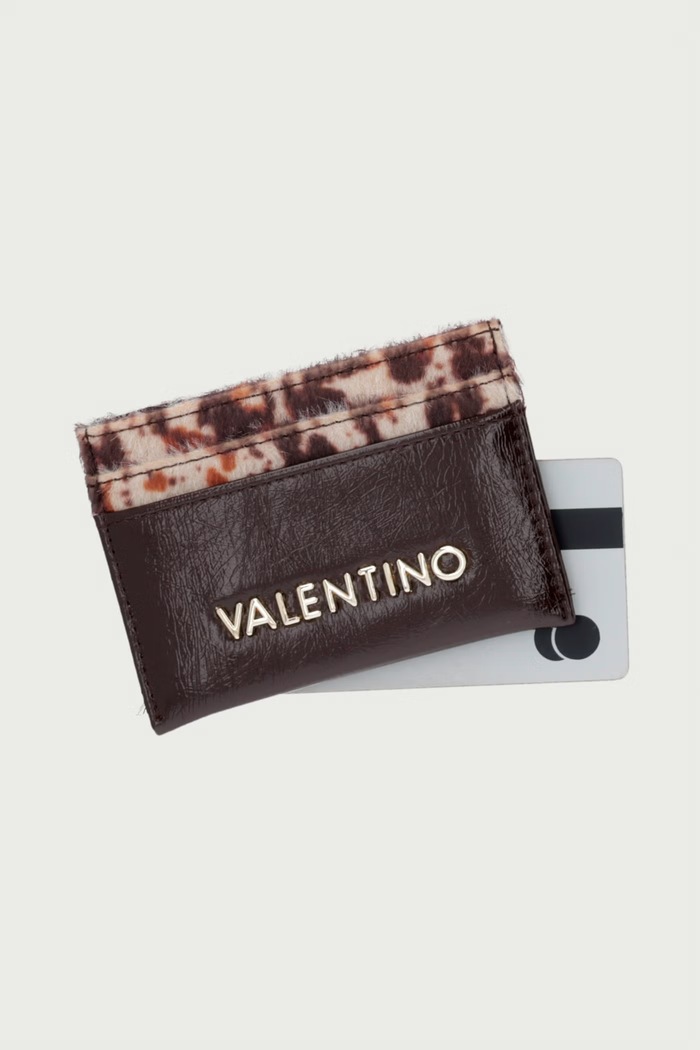 Akcesoria Valentino Bags Etui na karty damskie LINE VPSAEK121 brązowy
