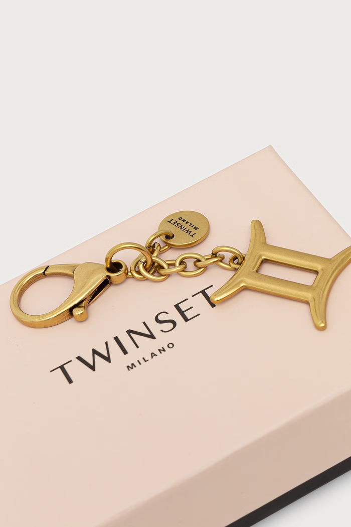 Αξεσουάρ Twinset Μπρελόκ γυναικείο μεταλλικό Gemini 999TL8020.GEMINI χρυσαφί