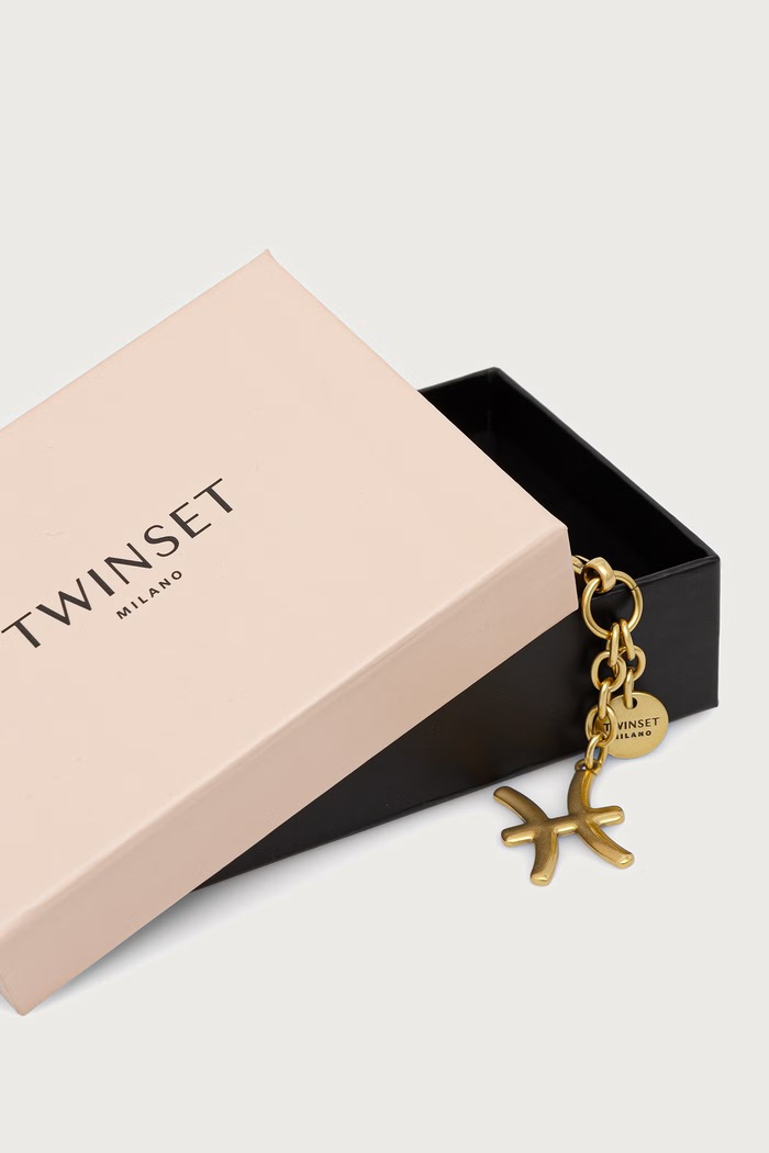 Αξεσουάρ Twinset Μπρελόκ γυναικείο μεταλλικό Pisces 999TL8020.PISCES χρυσαφί