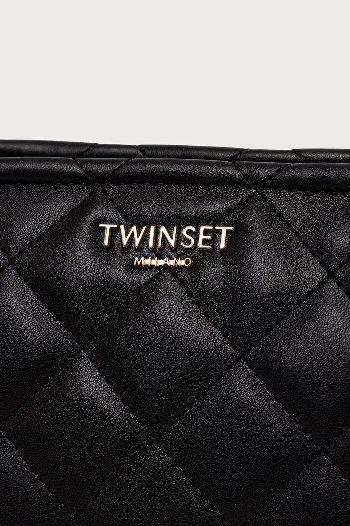 Twinset komplet kozmetičnih torbic iz umetnega usnja 262TH7042 črna