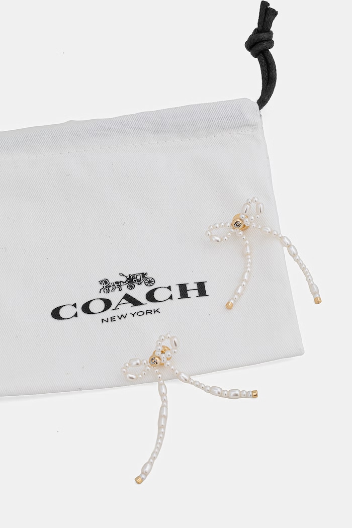 Coach kolczyki damskie biały 37581190GLD107
