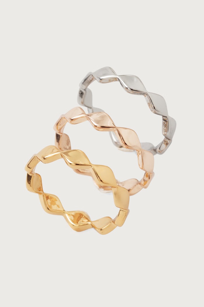 Aldo Комплект пръстени дамски от метал VERRTEX 3 броя многоцветен VERRTEX.962