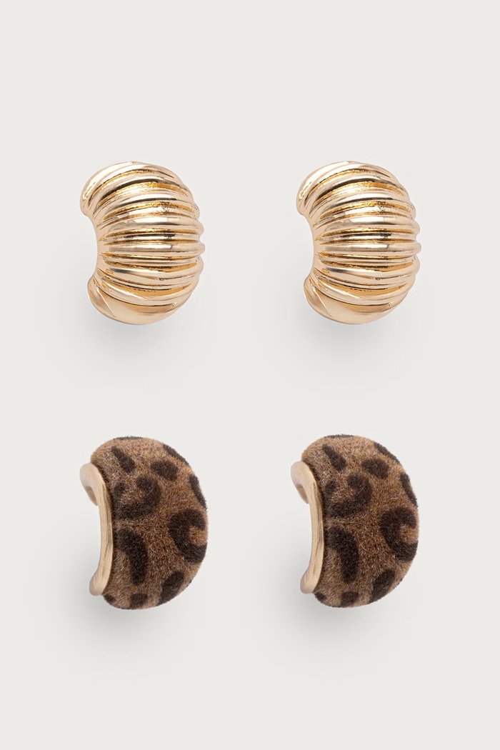 Aldo Náušnice dámské CHEETA 2-pack zlatá CHEETA.230