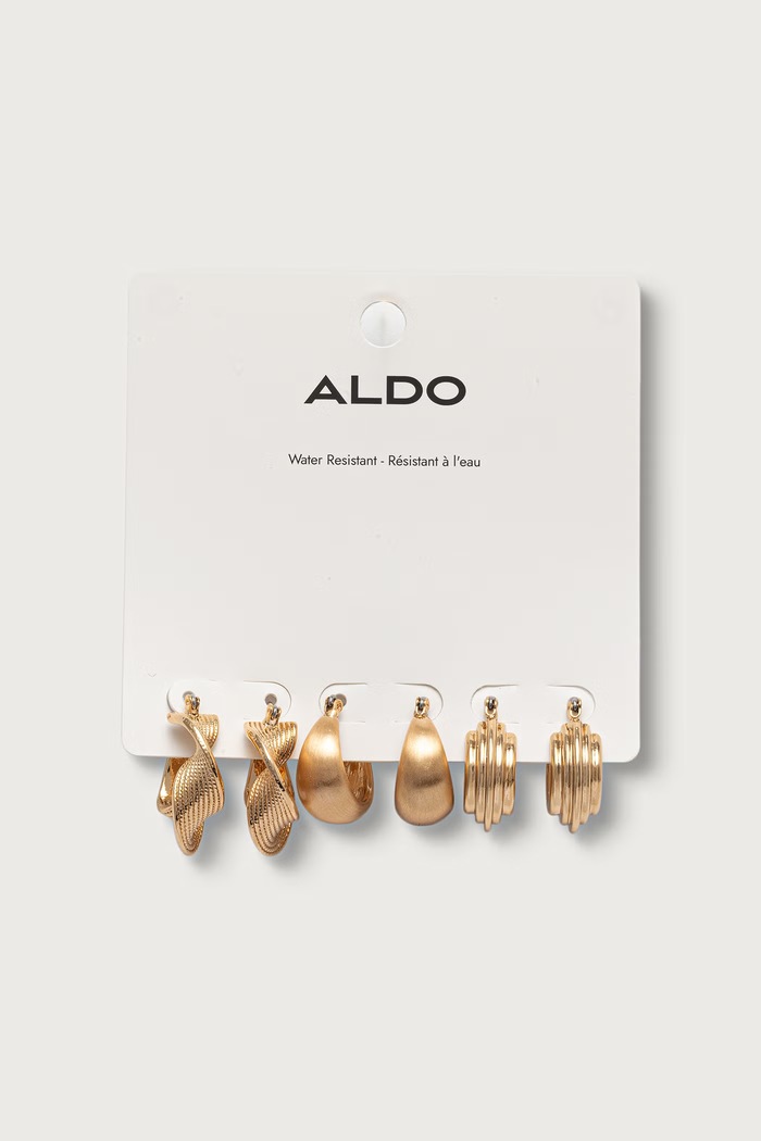Aldo Sada náušnic dámská kovová ITHOOPS 3-pack zlatá ITHOOPS.710