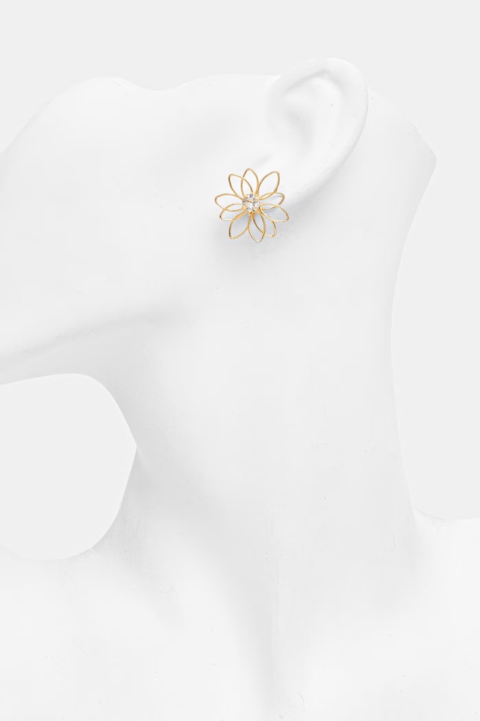 Dodaci Aldo naušnice za žene metalne s cirkonom FLORAFLY 2-pack FLORAFLY.102 bež