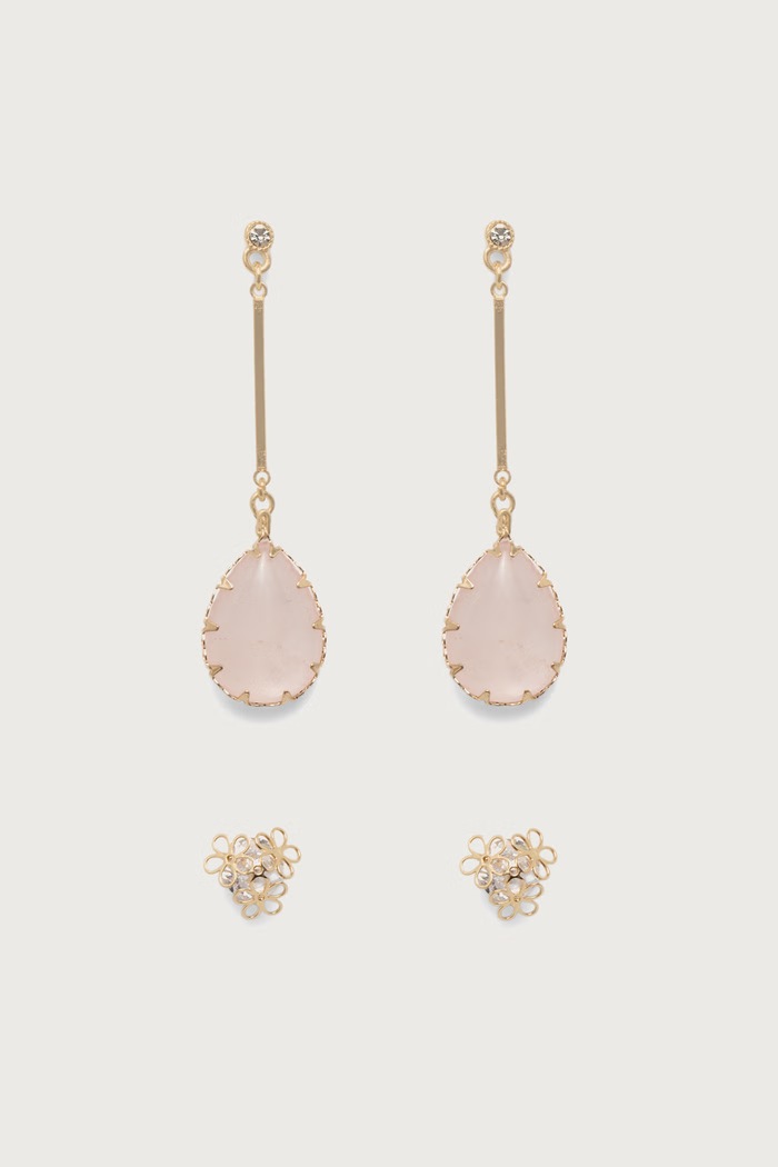 Aldo naušnice za žene metalne CARESPINK 2-pack zlatna CARESPINK.680