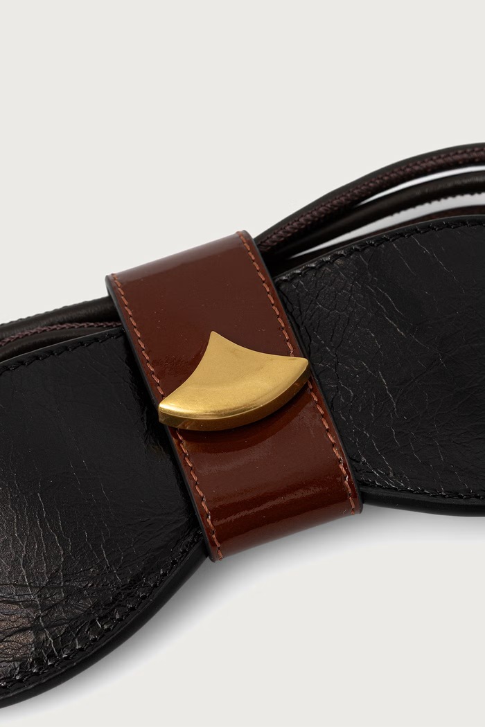 Sessun Etui na okulary damskie skórzane DIVISOL 26103004 czarny AW26