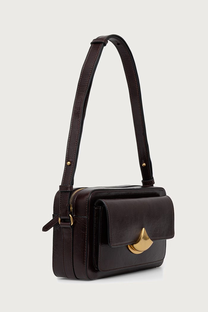 Sessun Torebka crossbody damska skórzana DIVICAM 26102002 brązowy AW26