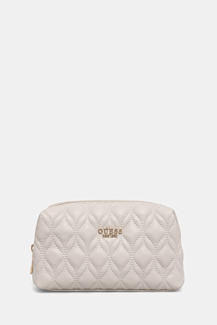 Guess kozmetična torbica ženska iz umetnega usnja MAXINE bež PW7578.P6390