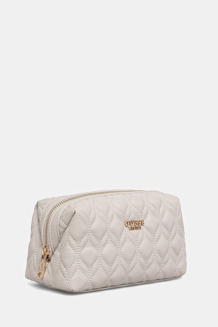 Guess kozmetična torbica ženska iz umetnega usnja MAXINE PW7578.P6390 bež AW26