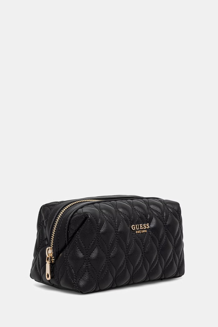 Guess kozmetična torbica ženska iz umetnega usnja MAXINE PW7578.P6390 črna AW26