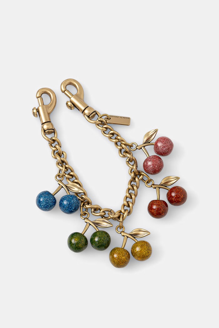 Coach brelok damski Rainbow Cherries Bag Charm złoty CER37