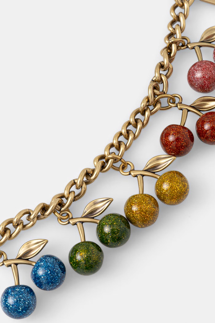Coach brelok damski Rainbow Cherries Bag Charm CER37 złoty AW26
